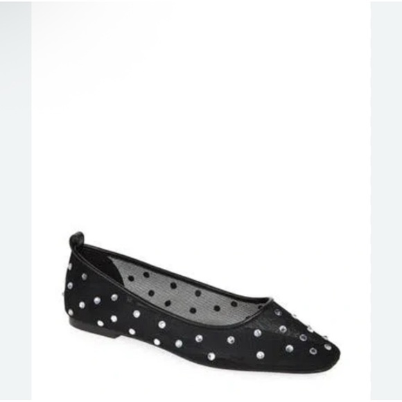 Lennox Rhinestone Mesh Flat In Black - Picture 1 of 7